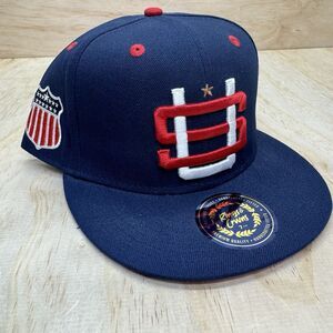 NEW USA Rings Crwns United States Country Pride Fitted Cap Hat Blue sz 7 1/4